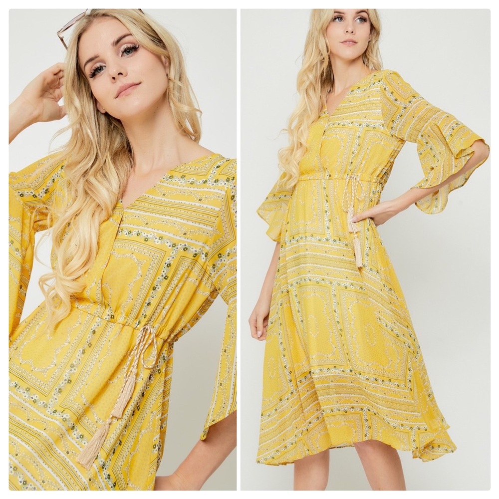 The Country Bohemian Vintage Style Dress - Picture 1 of 8